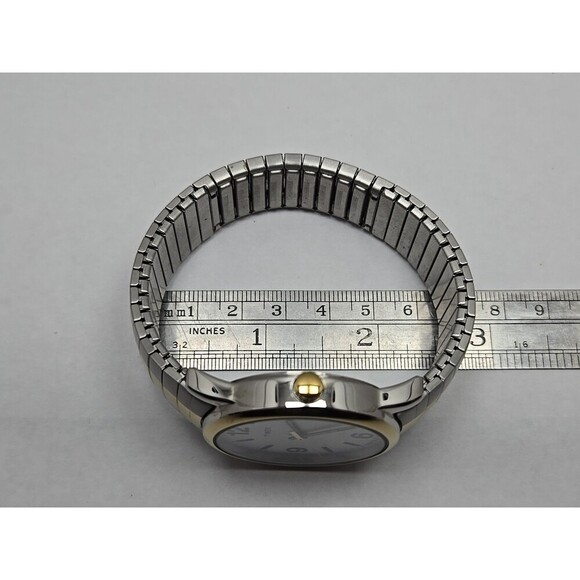 Timex Easy Reader Indiglo Two Tone 38mm Quartz Watch New Battery WR 30M Vintage - Picture 10 of 12